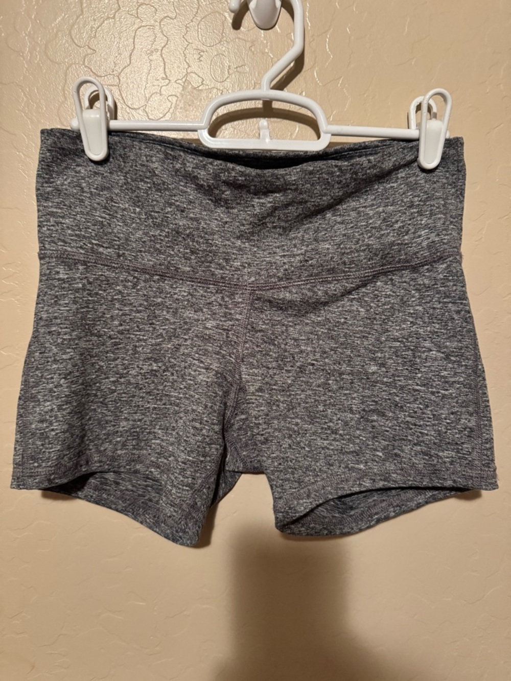 High-Waist Gray Women's Biker Shorts